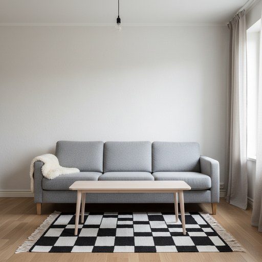 A room in a Scandinavian style: pale wood and soft, diffused daylight.
